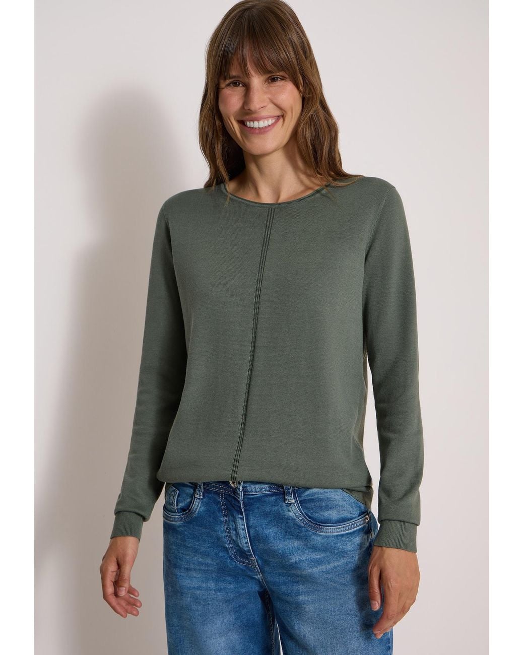 Cecil Green Basic Pullover Mit Rundhals