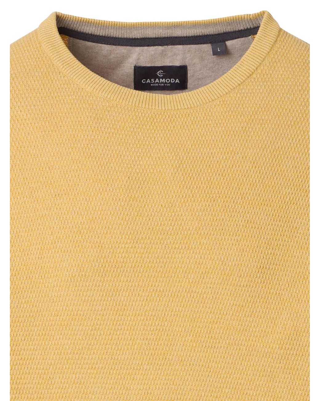 CASA MODA Pullover Basic in Yellow für Herren