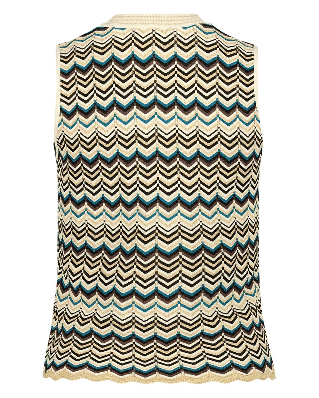 Zero Black Strick-Top Mit Muster