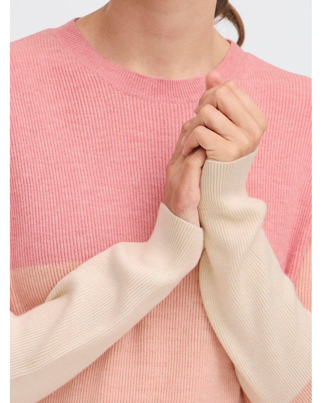 Oxmo Pink Strickpullover Oximanny Ls