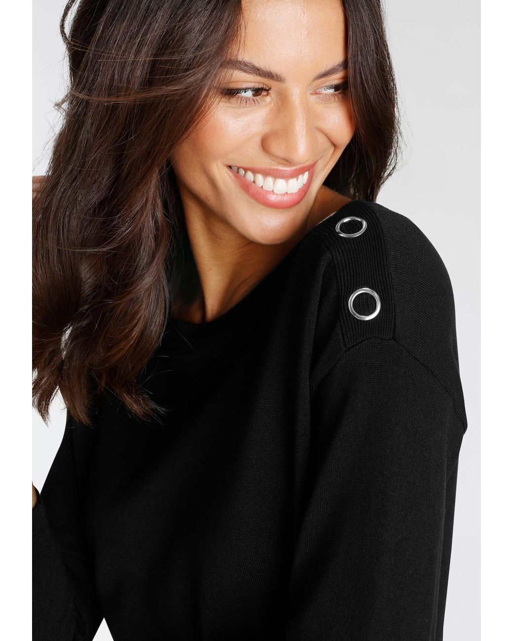 Laura Scott Black Pullover