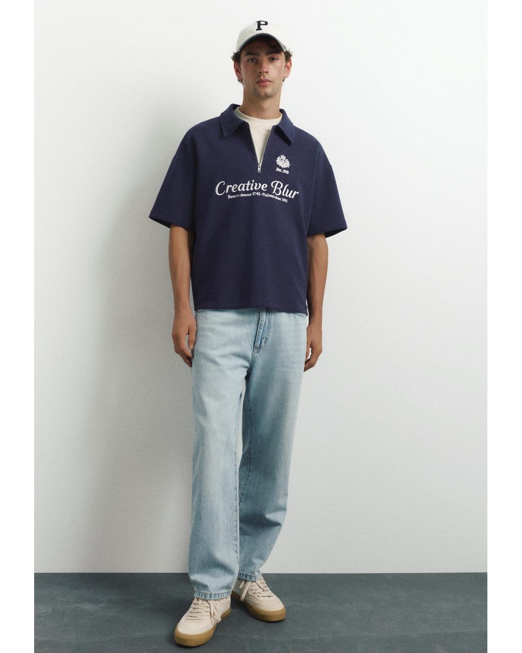 Pull&Bear Poloshirt in Blue für Herren