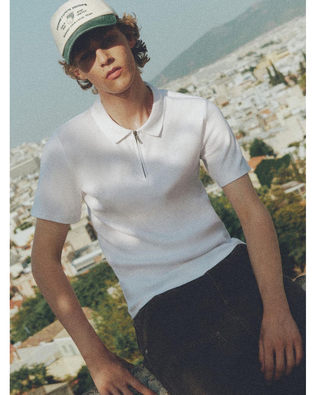 Pull&Bear Poloshirt in White für Herren