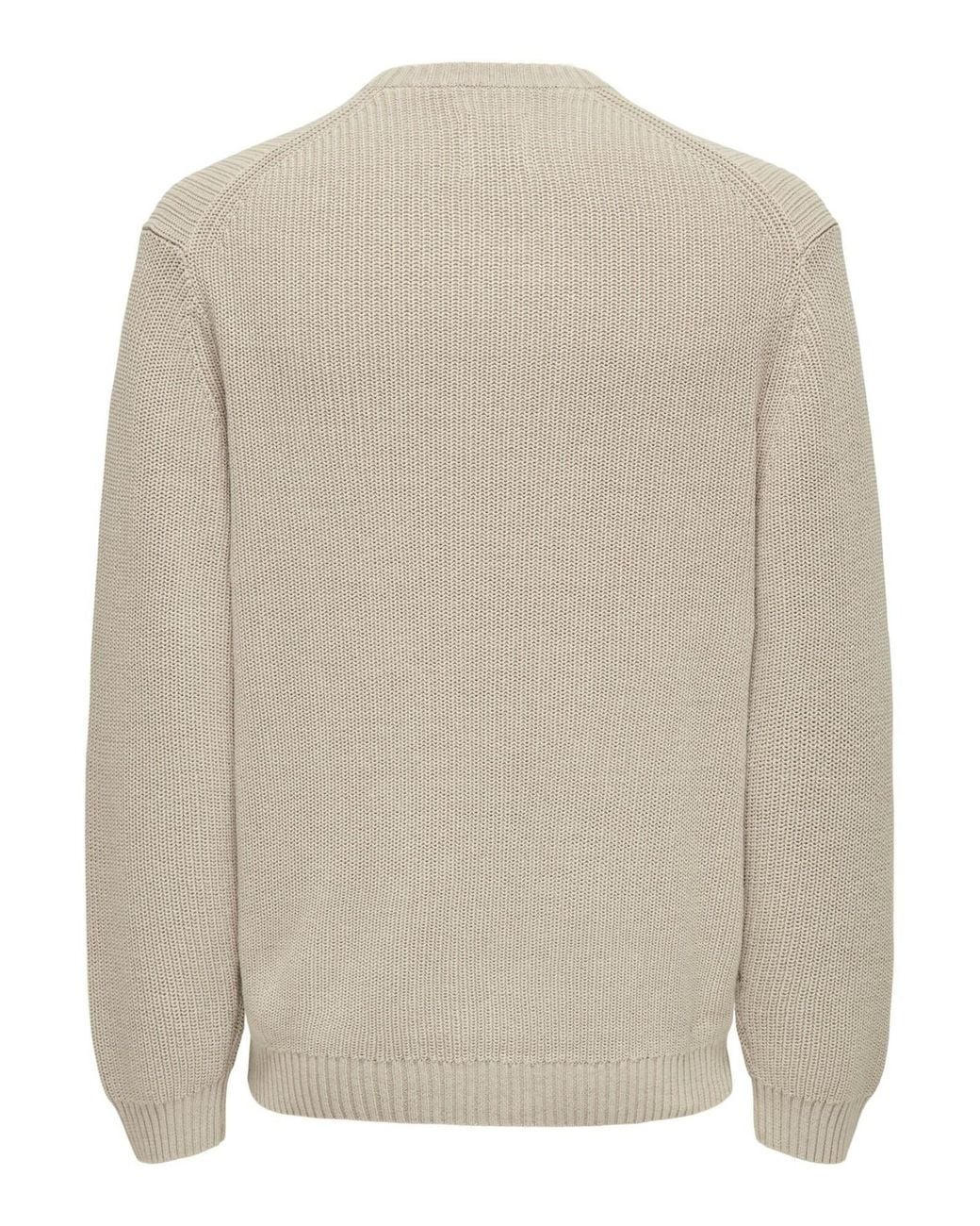 Only & Sons Pullover 22031545 in Natural für Herren