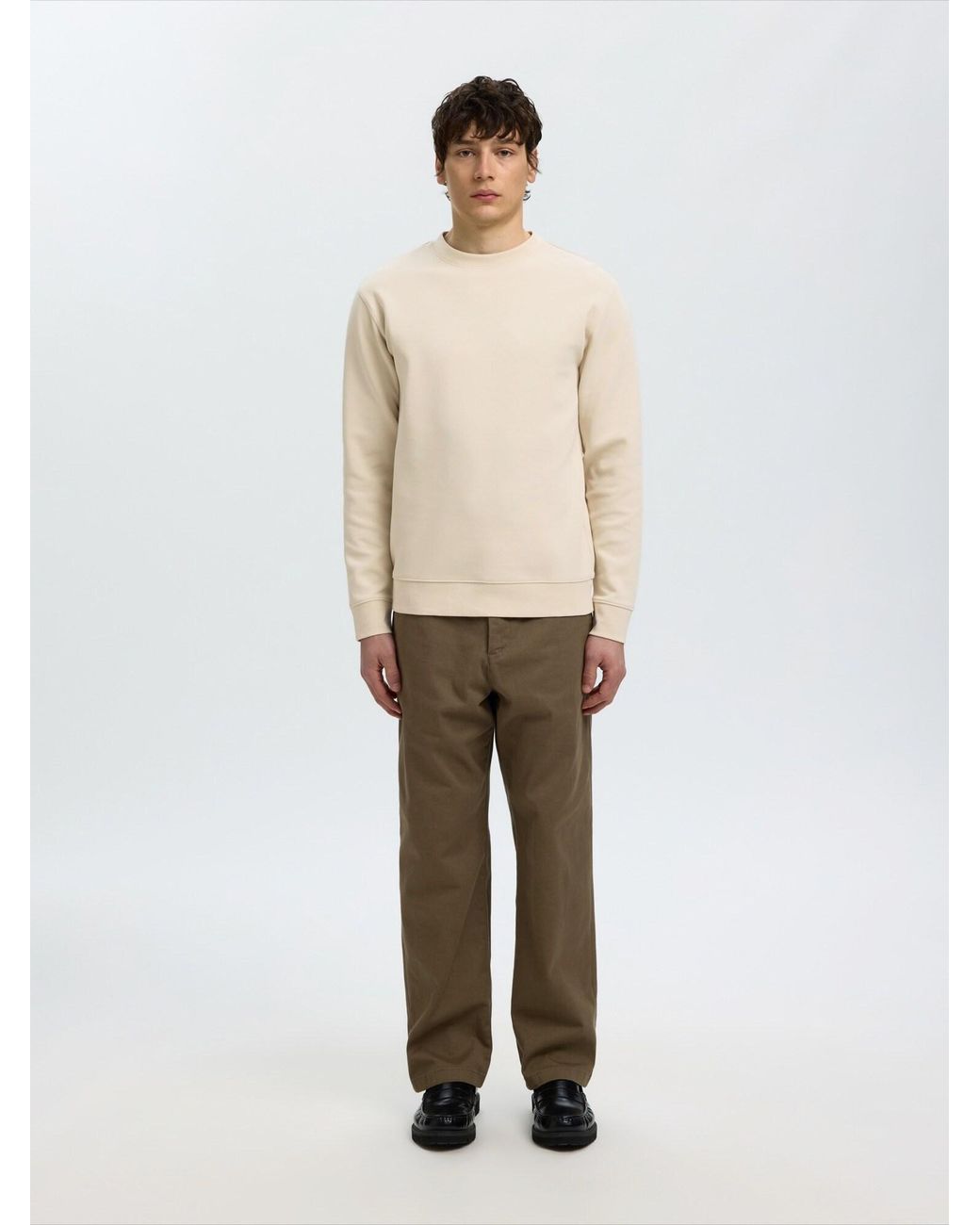 SELECTED Sweatshirt Slmtom in White für Herren