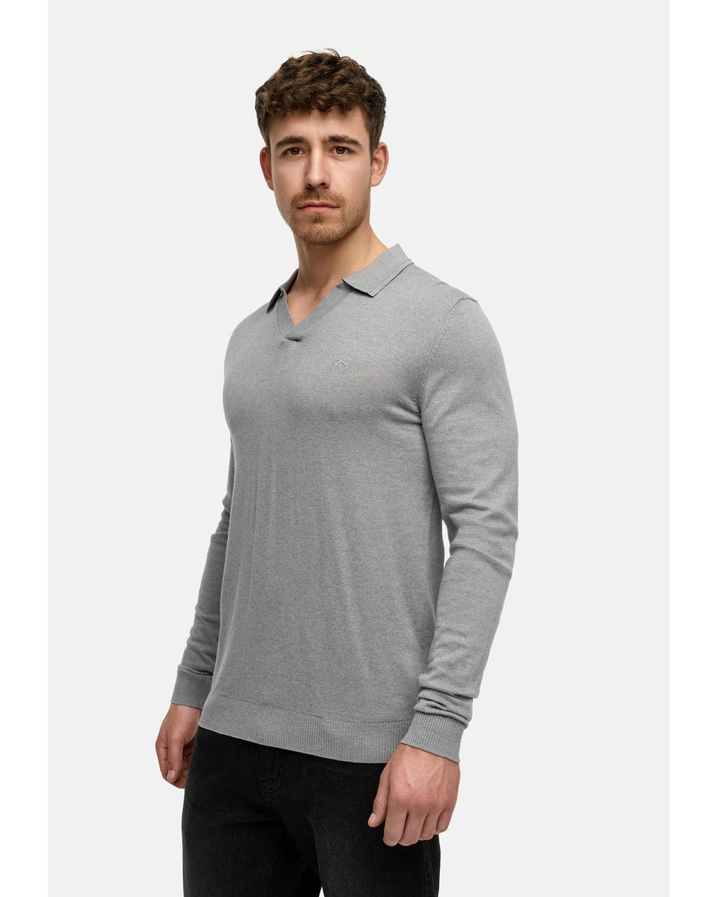 INDICODE Pullover Hagen in Gray für Herren