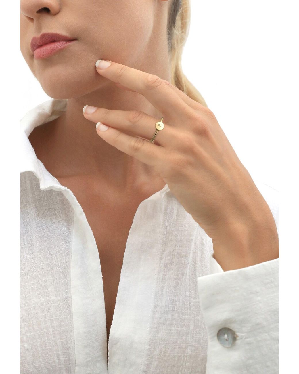 Elli Jewelry Metallic Ring Initial, Buchstabe