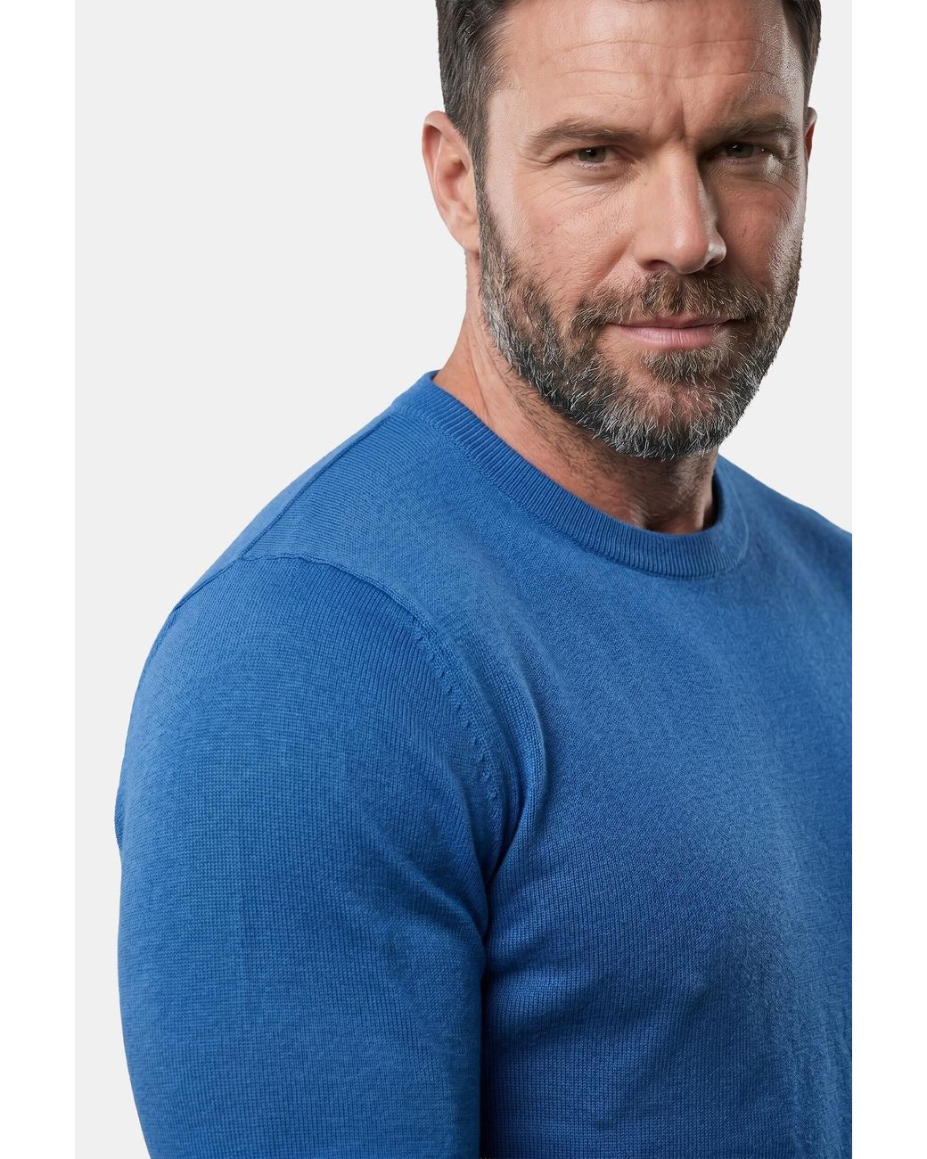 Men Plus Pullover in Blue für Herren