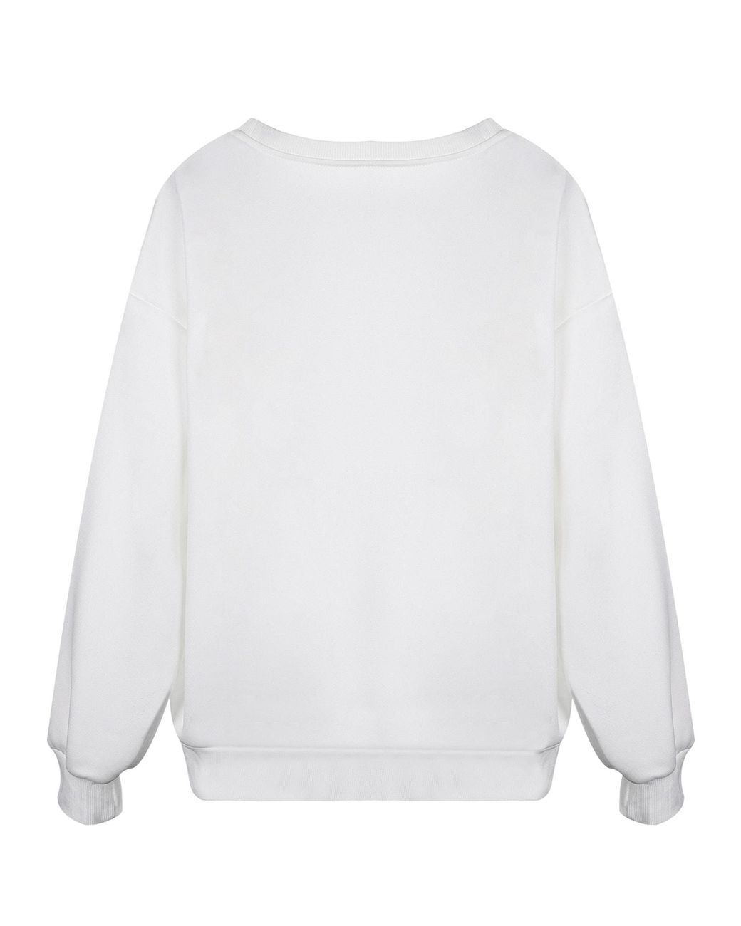 GORHEY White Pullover Loose Fit Fleece Pullover, Long Sleeve Sweatshirt With Animal Print