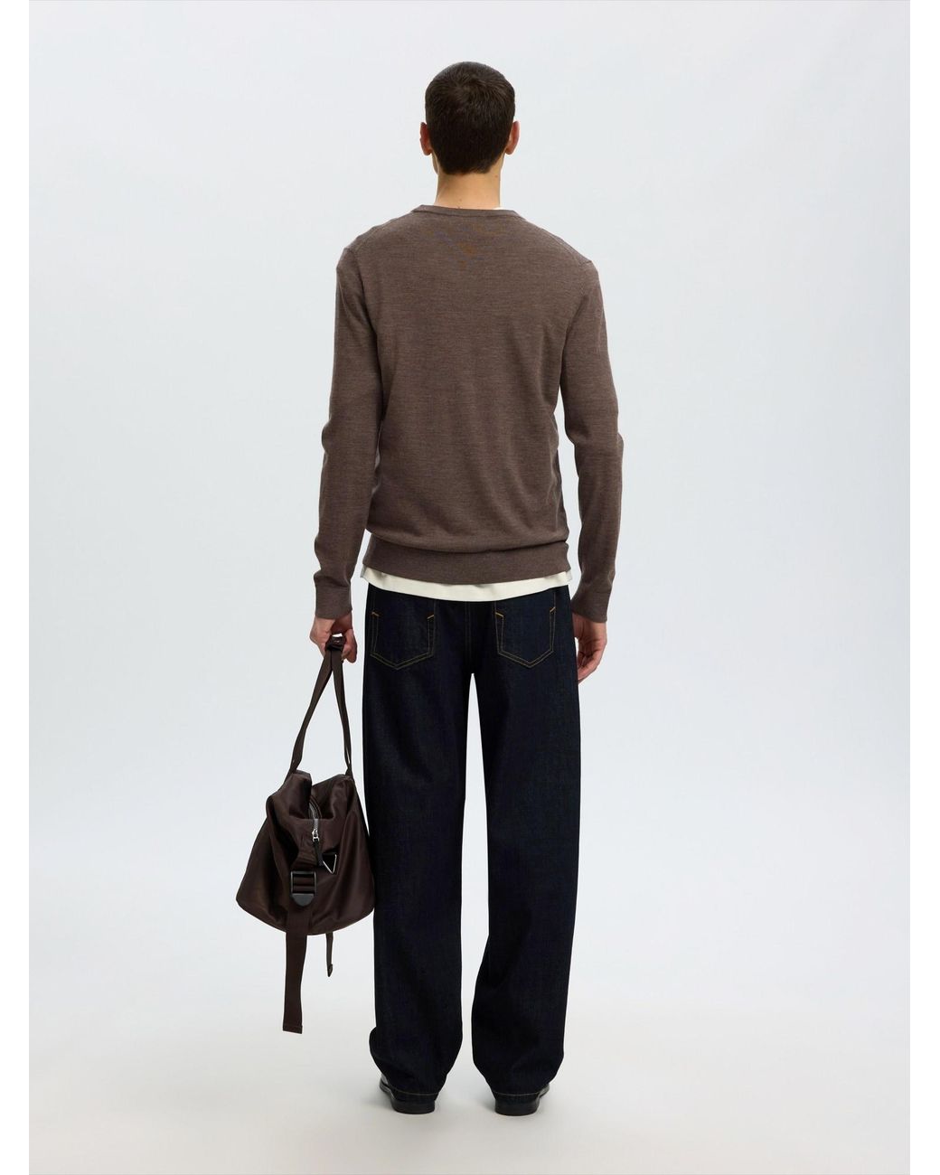 SELECTED Pullover Slhtray in Brown für Herren
