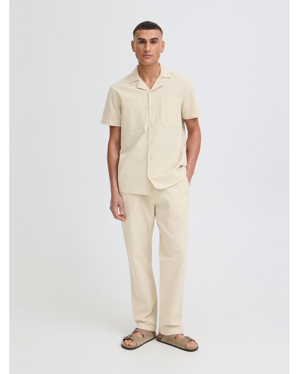 Solid Kurzarmhemd Sdneel in White für Herren