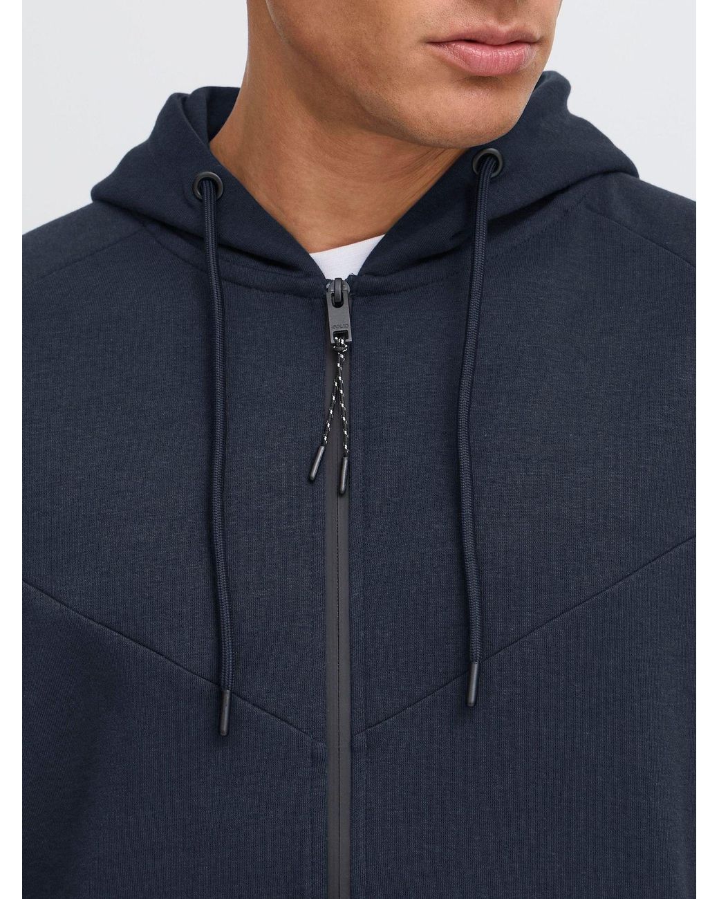 Solid Sweatjacke Gelbert in Blue für Herren