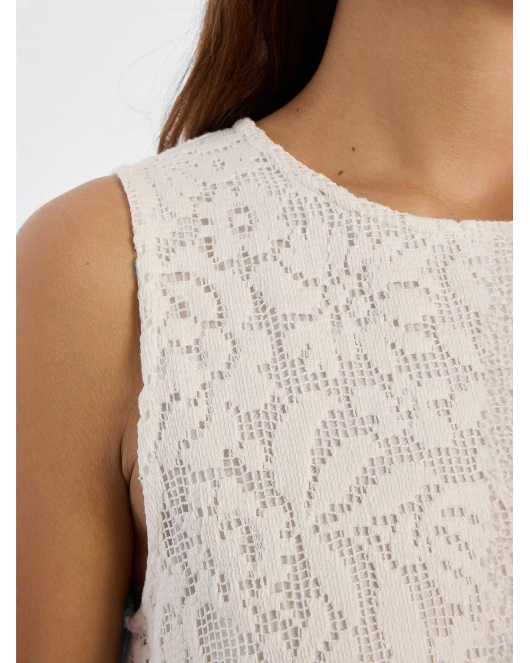 Ana Alcazar White Kleid Dalin