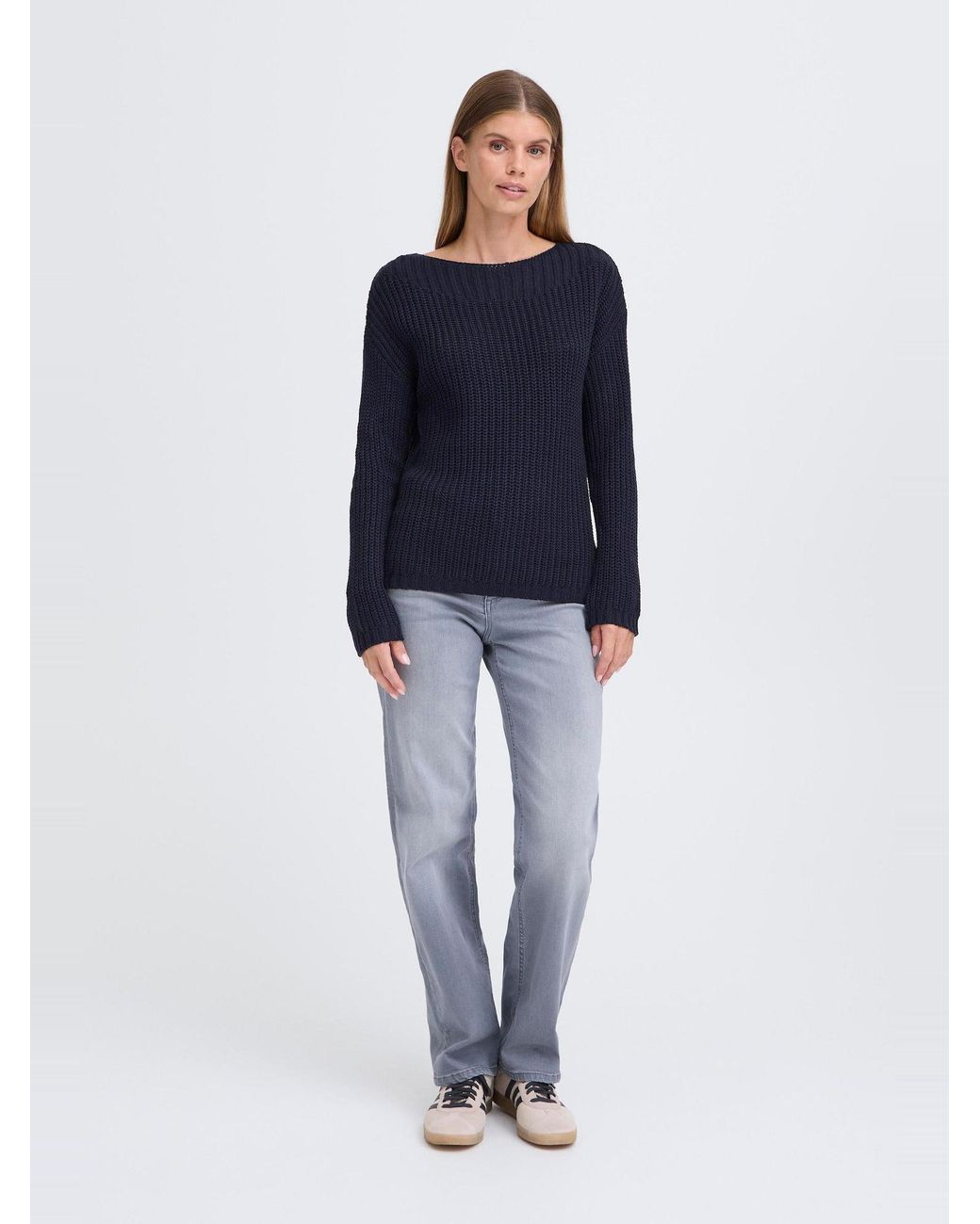 Oxmo Blue Strickpullover Oxfkanna