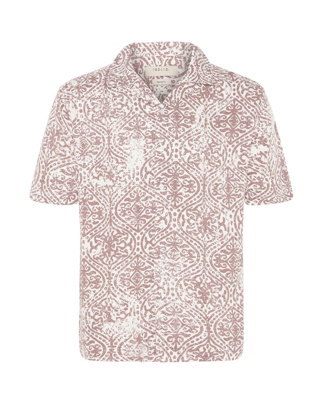 Solid Kurzarmhemd Sdurkon in Pink für Herren