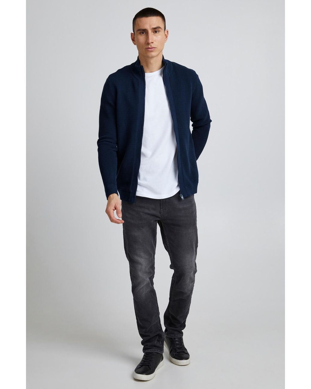 Solid Strickjacke Nicklas in Blue für Herren