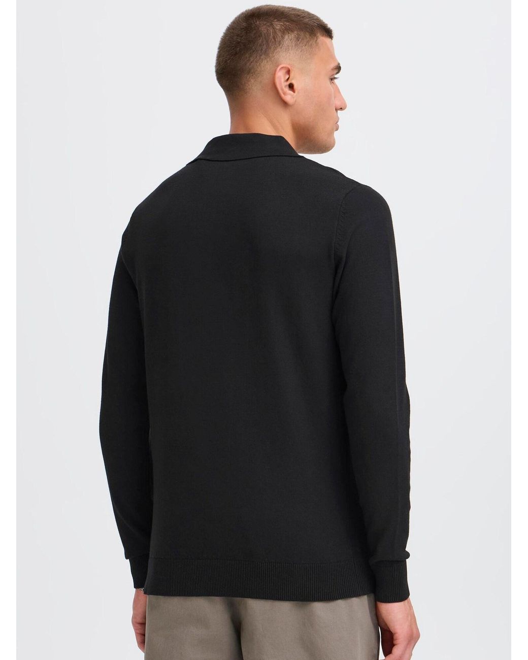 Solid Strickpullover Sdakel in Black für Herren