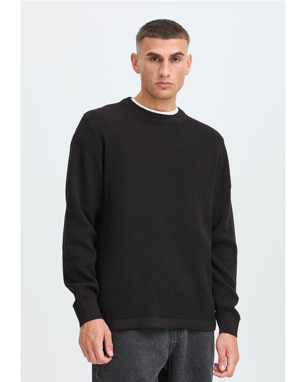 Solid Pullover Sdvian in Black für Herren