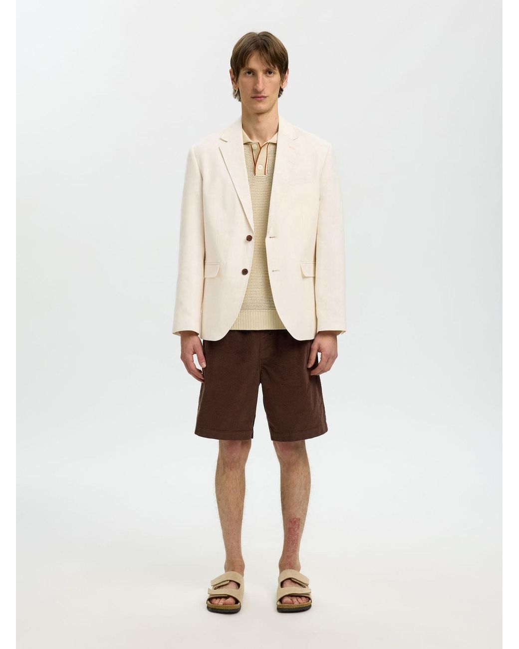 SELECTED Sakko in Natural für Herren