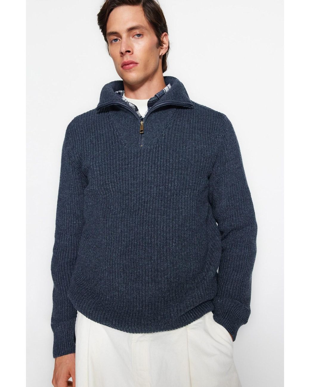 Trendyol Pullover in Blue für Herren