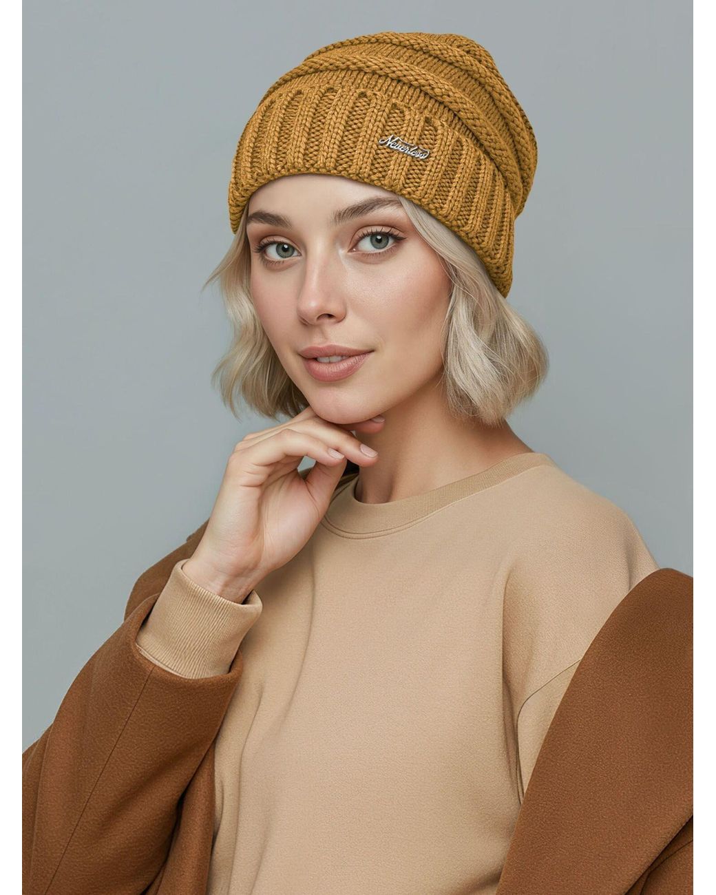 Neverless Natural Mütze Model 36931