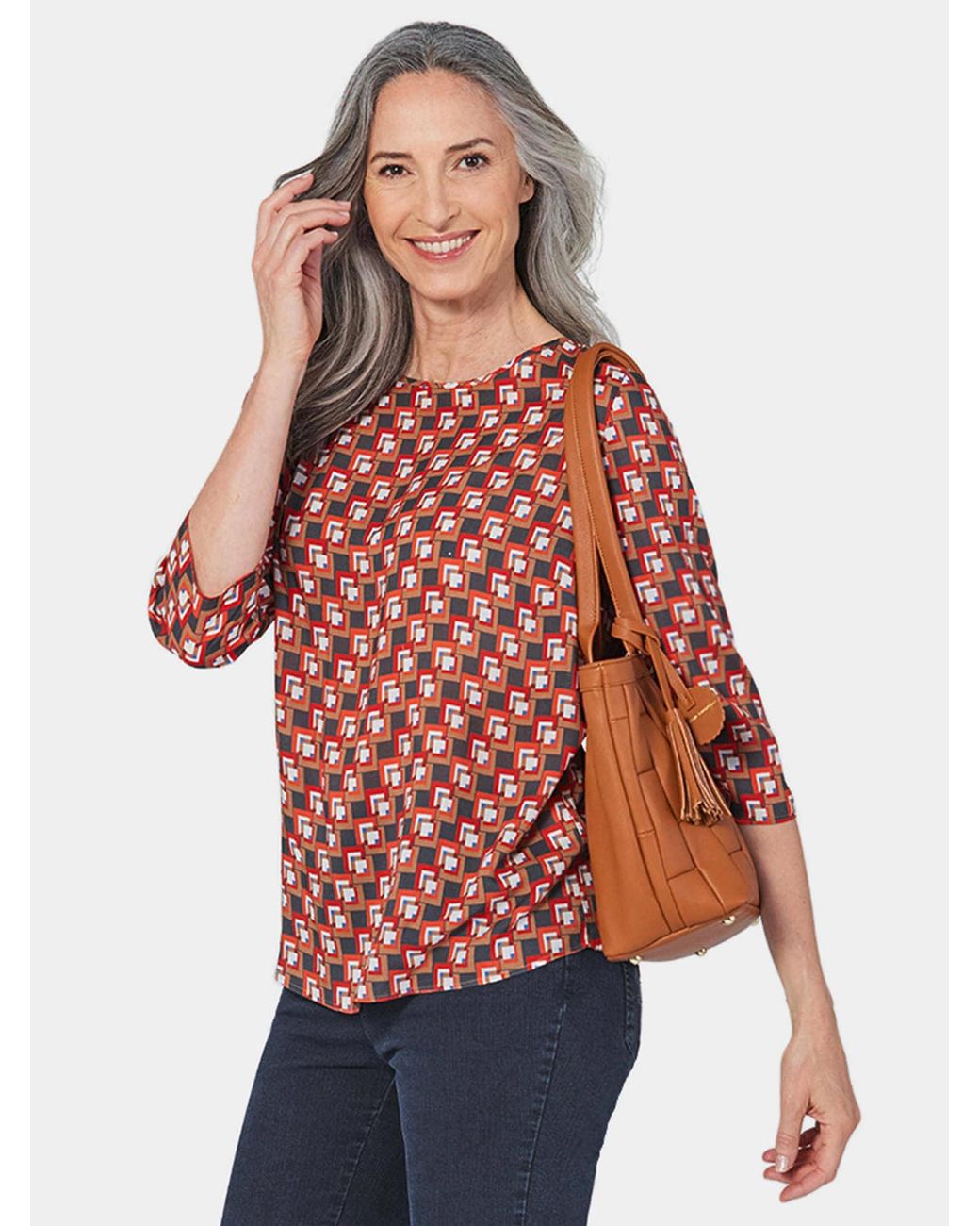 Goldner Red Bluse