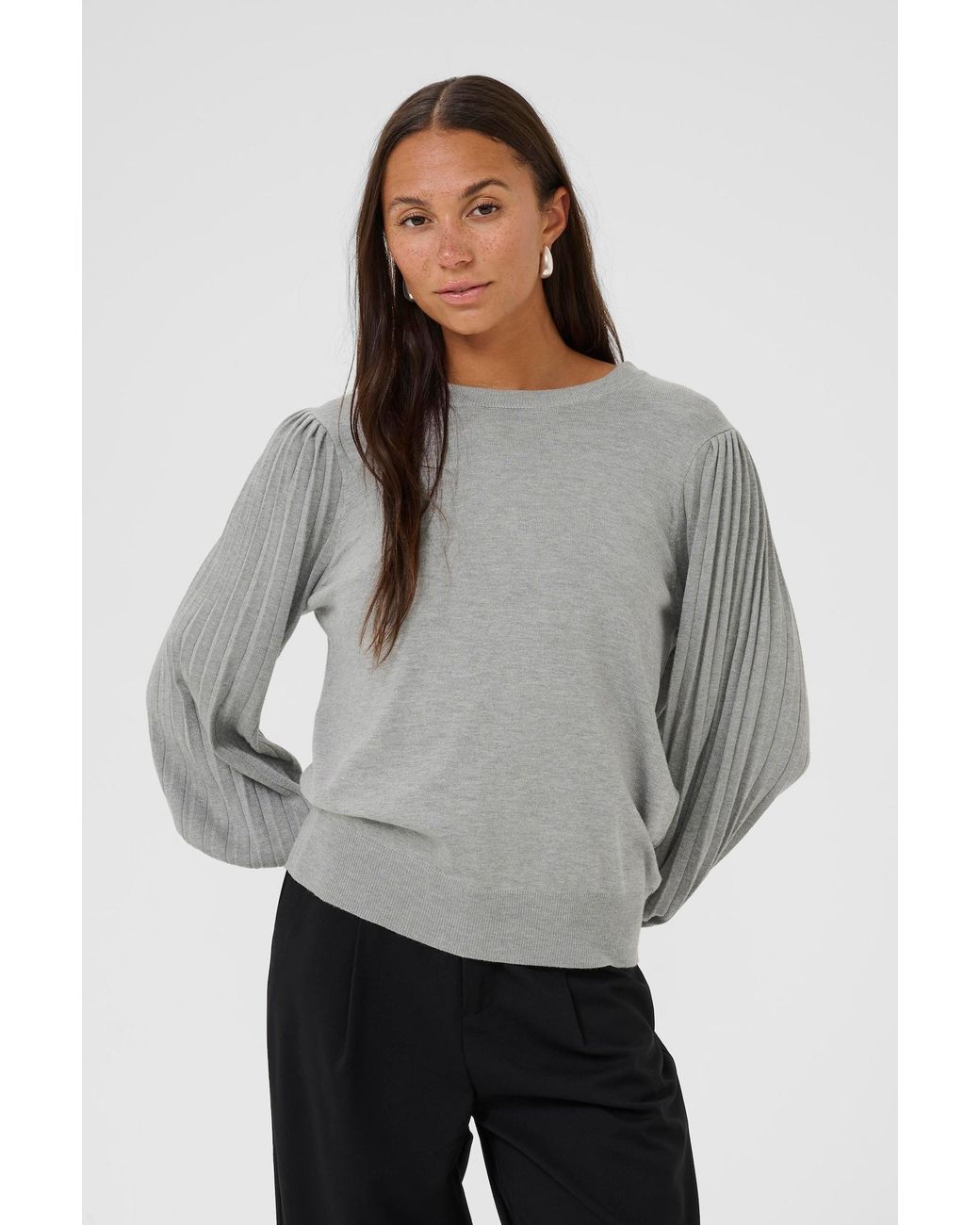 Kaffe Gray Pullover Lone