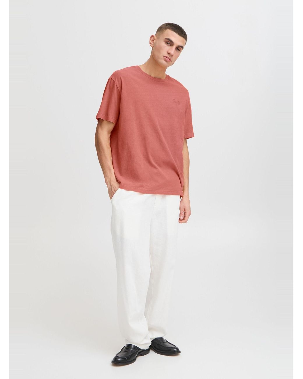 Solid Rundhalsshirt Sdpavlo in Pink für Herren