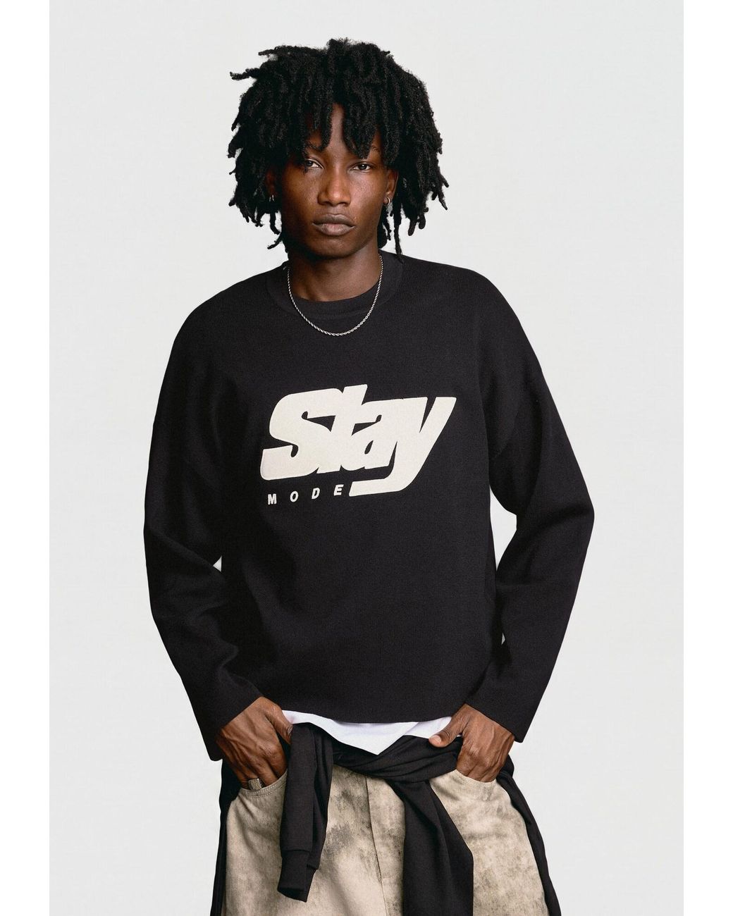 Bershka Pullover in Black für Herren