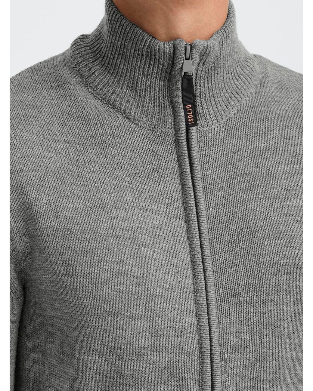 Solid Strickjacke Sdbabal in Gray für Herren