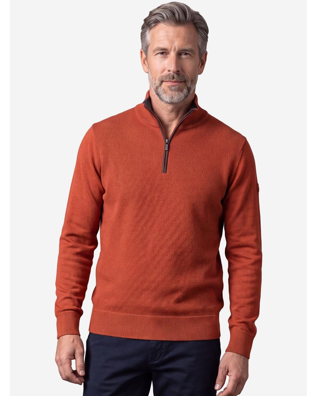 Redmond Pullover Basic in Red für Herren