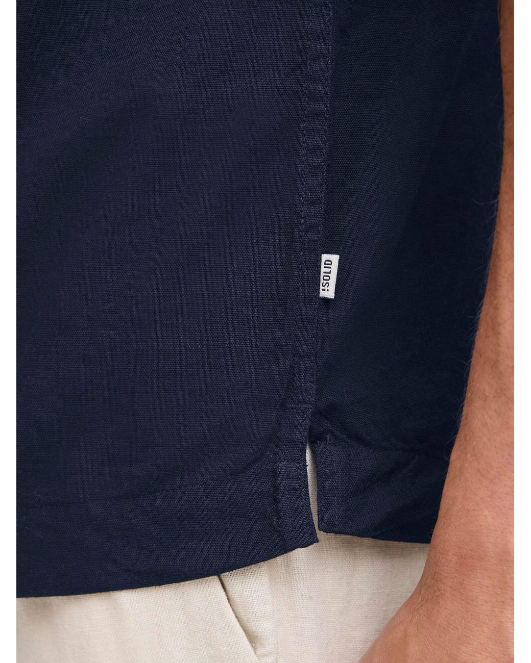 Solid Leinenhemd Sdlitt in Blue für Herren