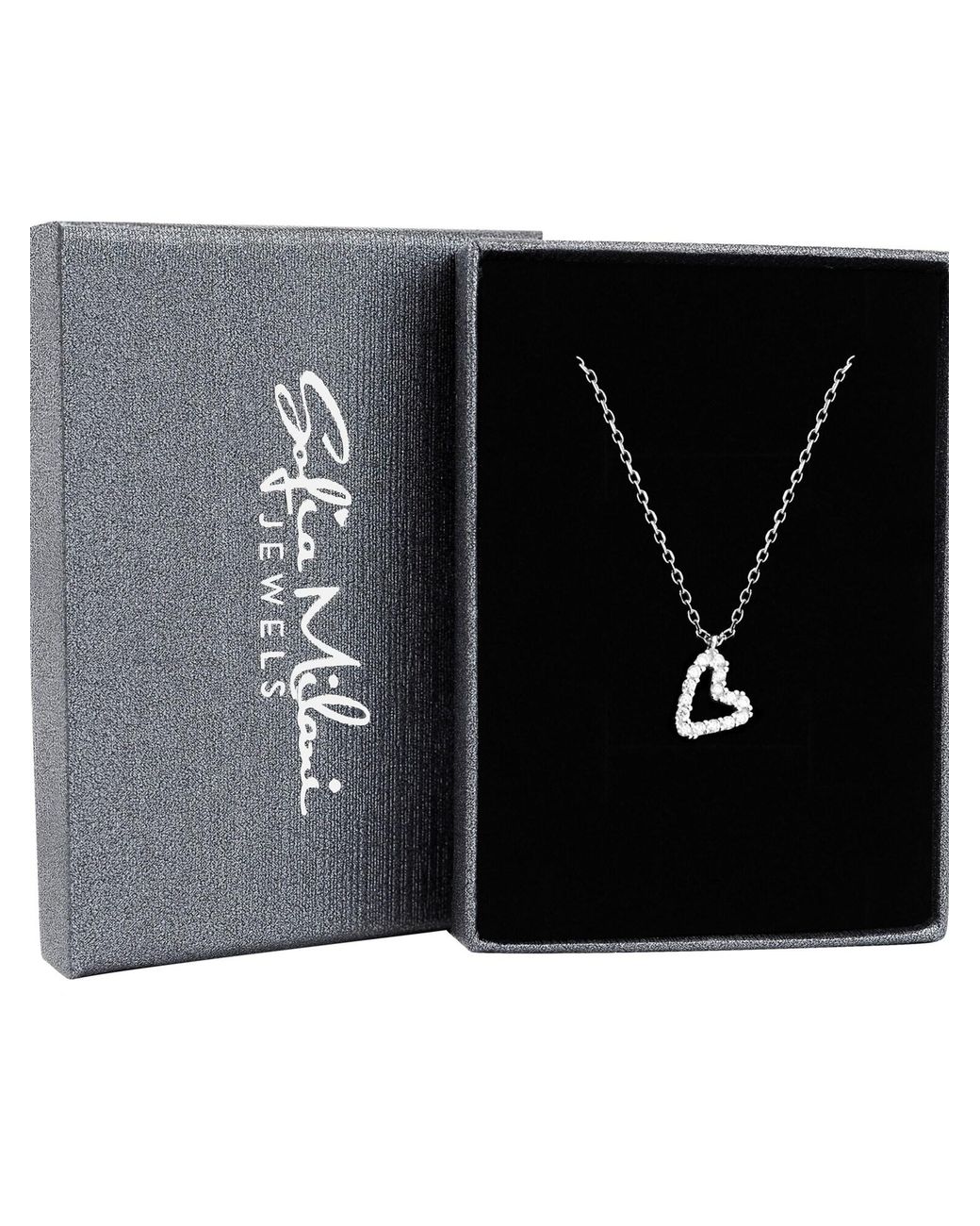 Sofia Milani White Kette Heart