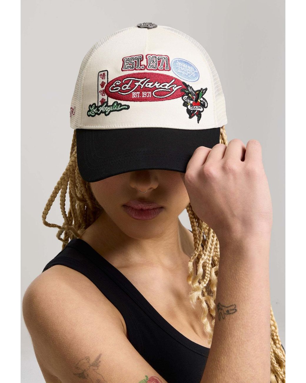 Ed Hardy Multicolor Cap Est 1971 Varsity