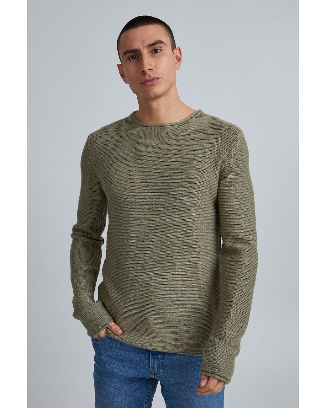 Solid Pullover in Green für Herren