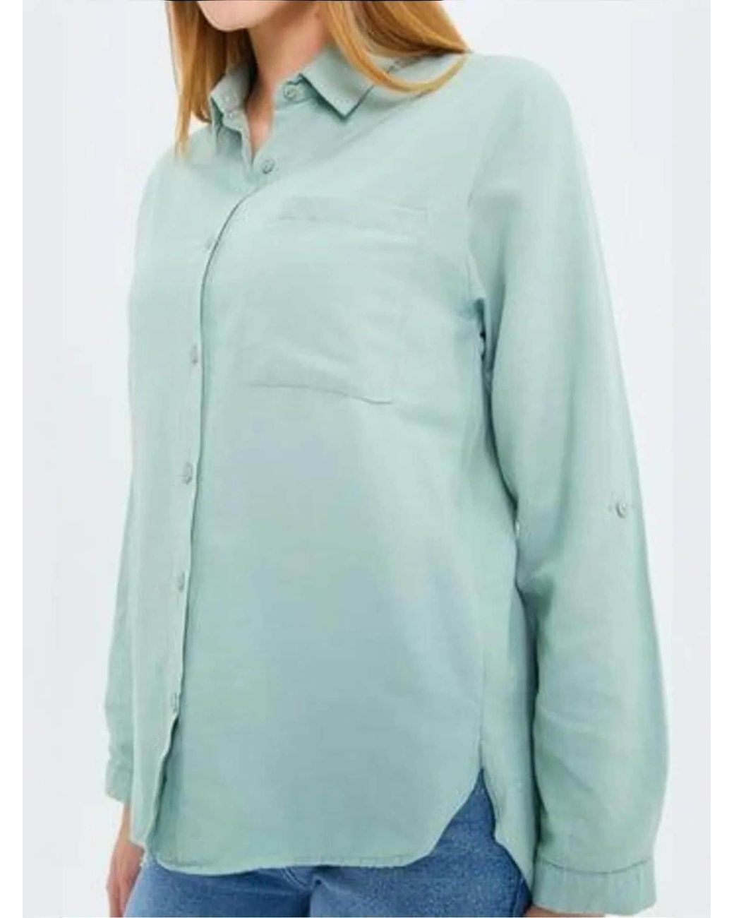 MixRay Green Bluse