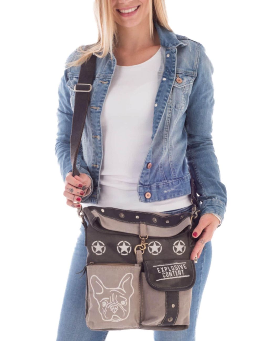 Sunsa Black Umhängetasche
