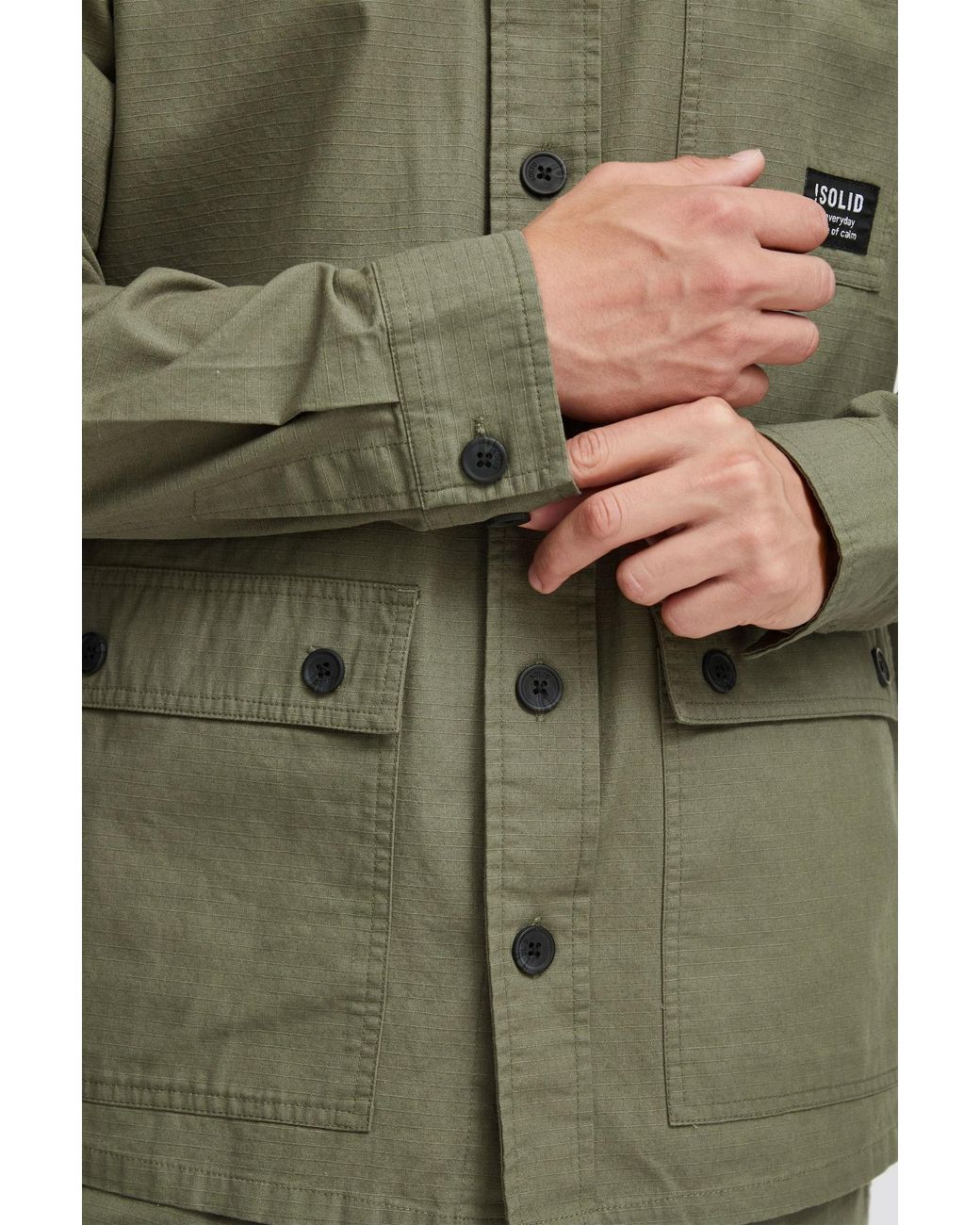 Solid Übergangsjacke Laurie in Green für Herren