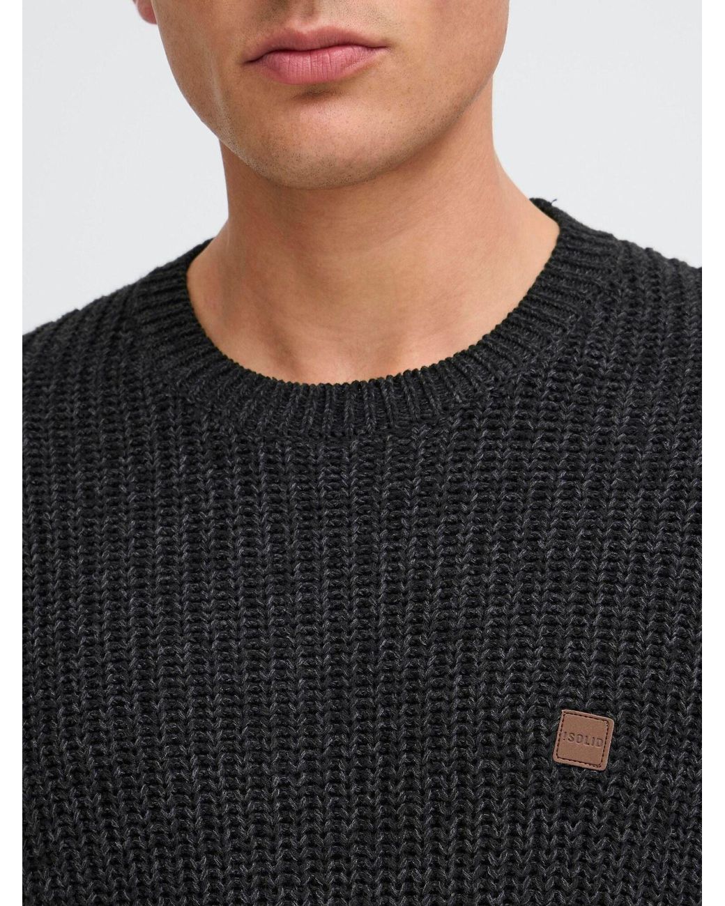 Solid Pullover Sdricky in Black für Herren