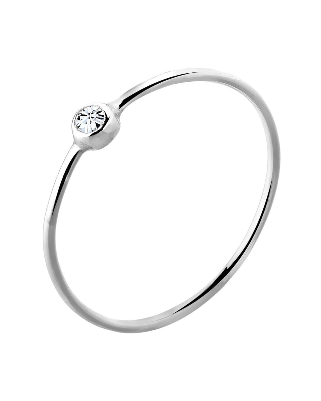 Elli Jewelry White Ring Solitär