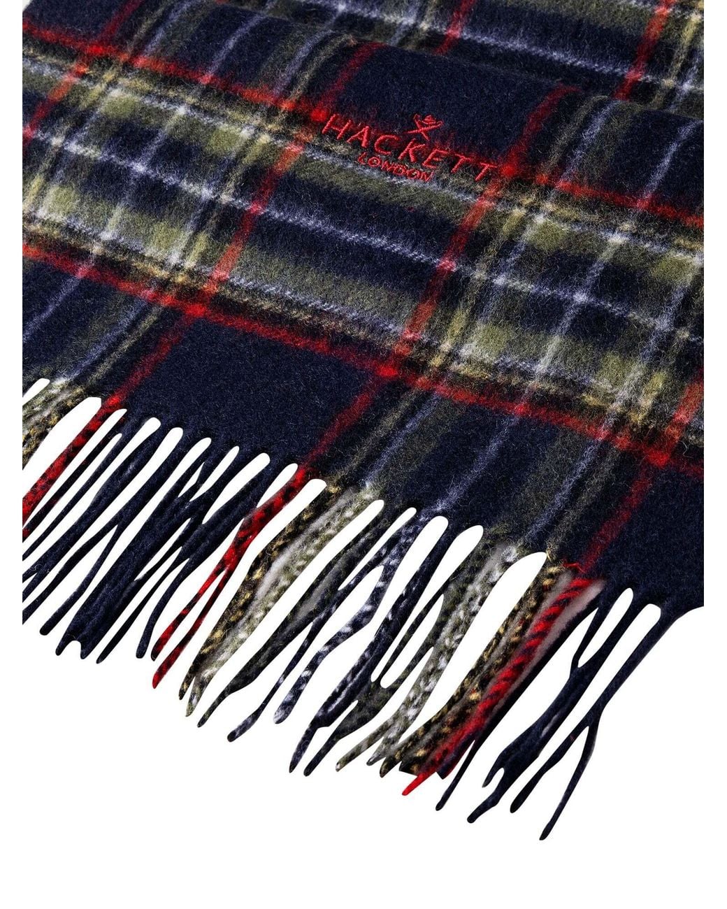 Hackett Schal Plaid in Blue für Herren