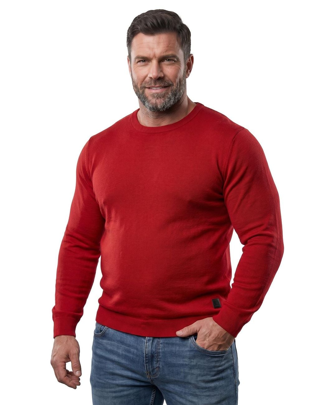 Men Plus Pullover in Red für Herren