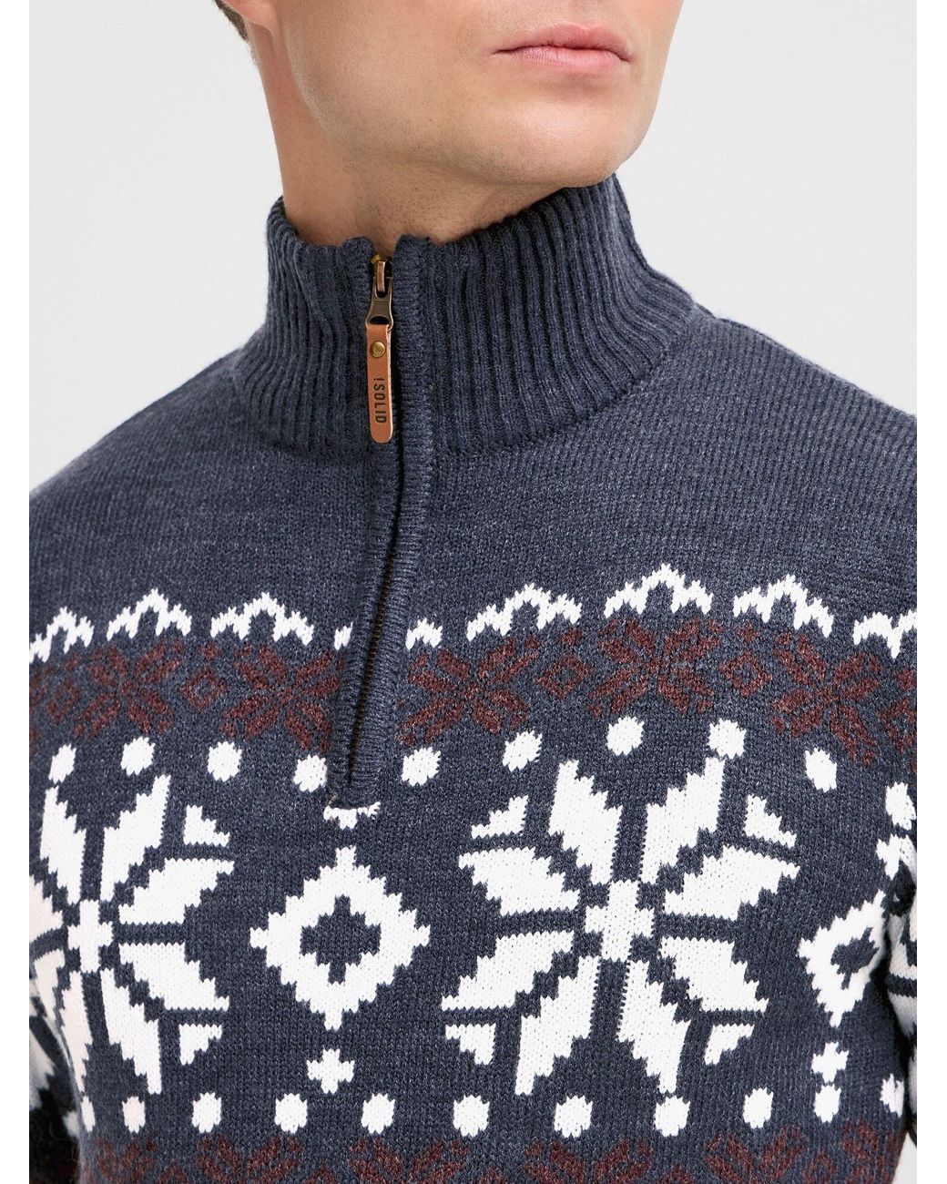 Solid Pullover Norwin in Blue für Herren