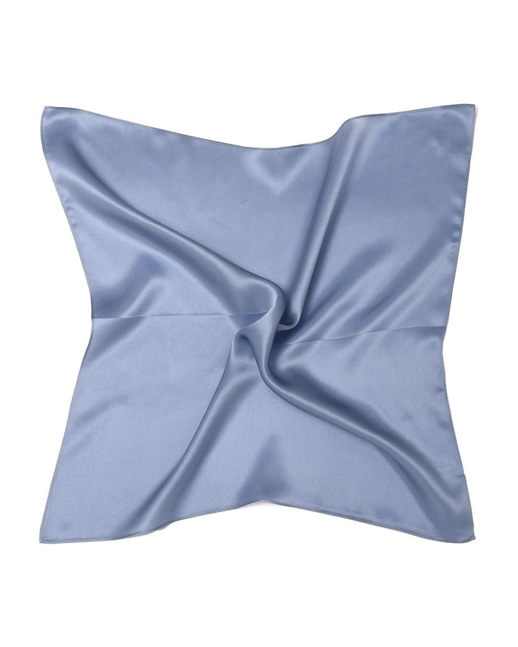 MayTree Blue Schal Seidentuch Einfarbig
