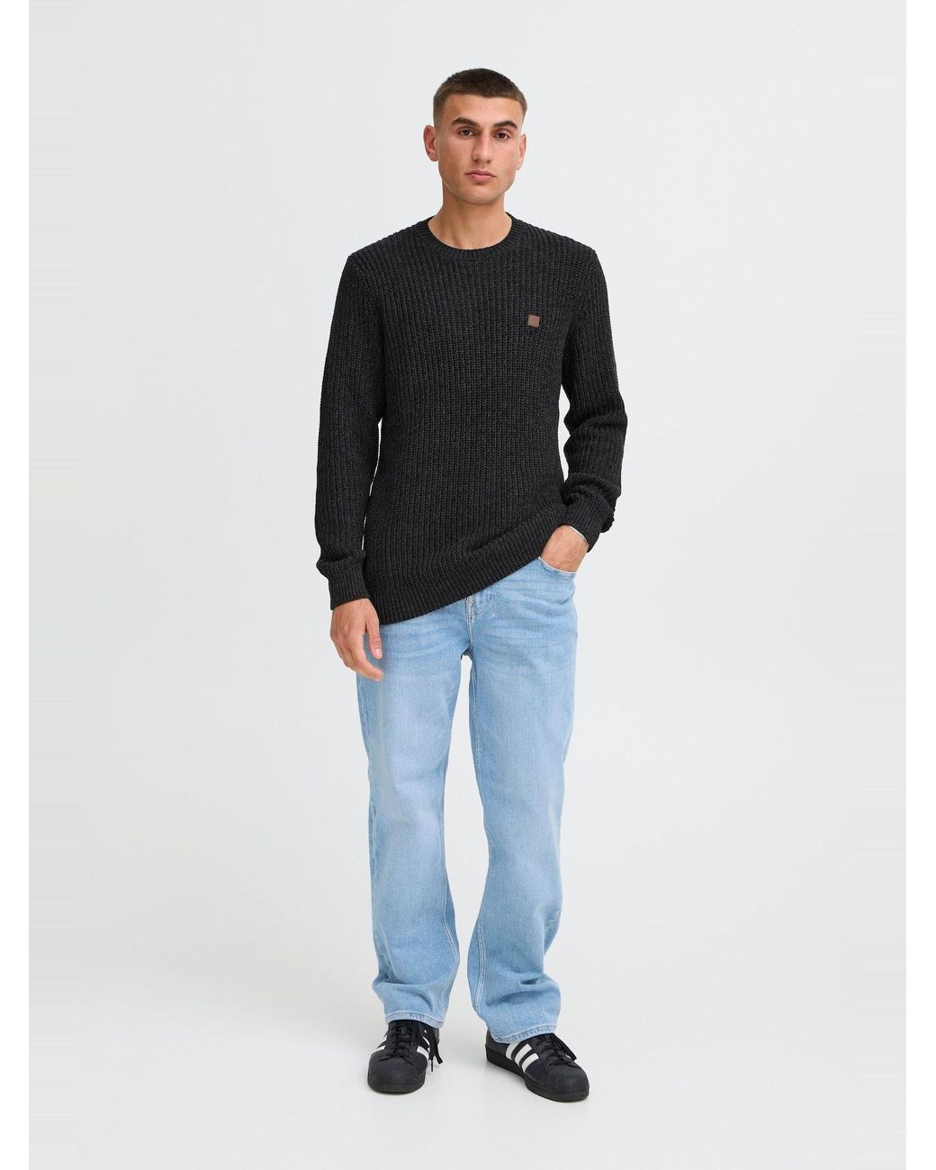 Solid Pullover Sdricky in Black für Herren