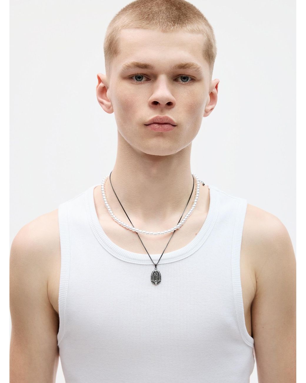 Pull&Bear Kette in Metallic für Herren