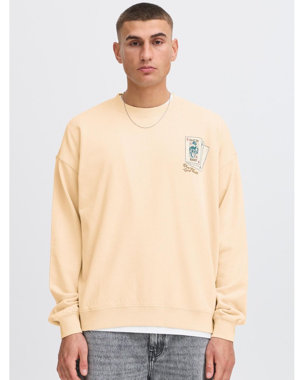 Solid Pullover Sdrami in Natural für Herren
