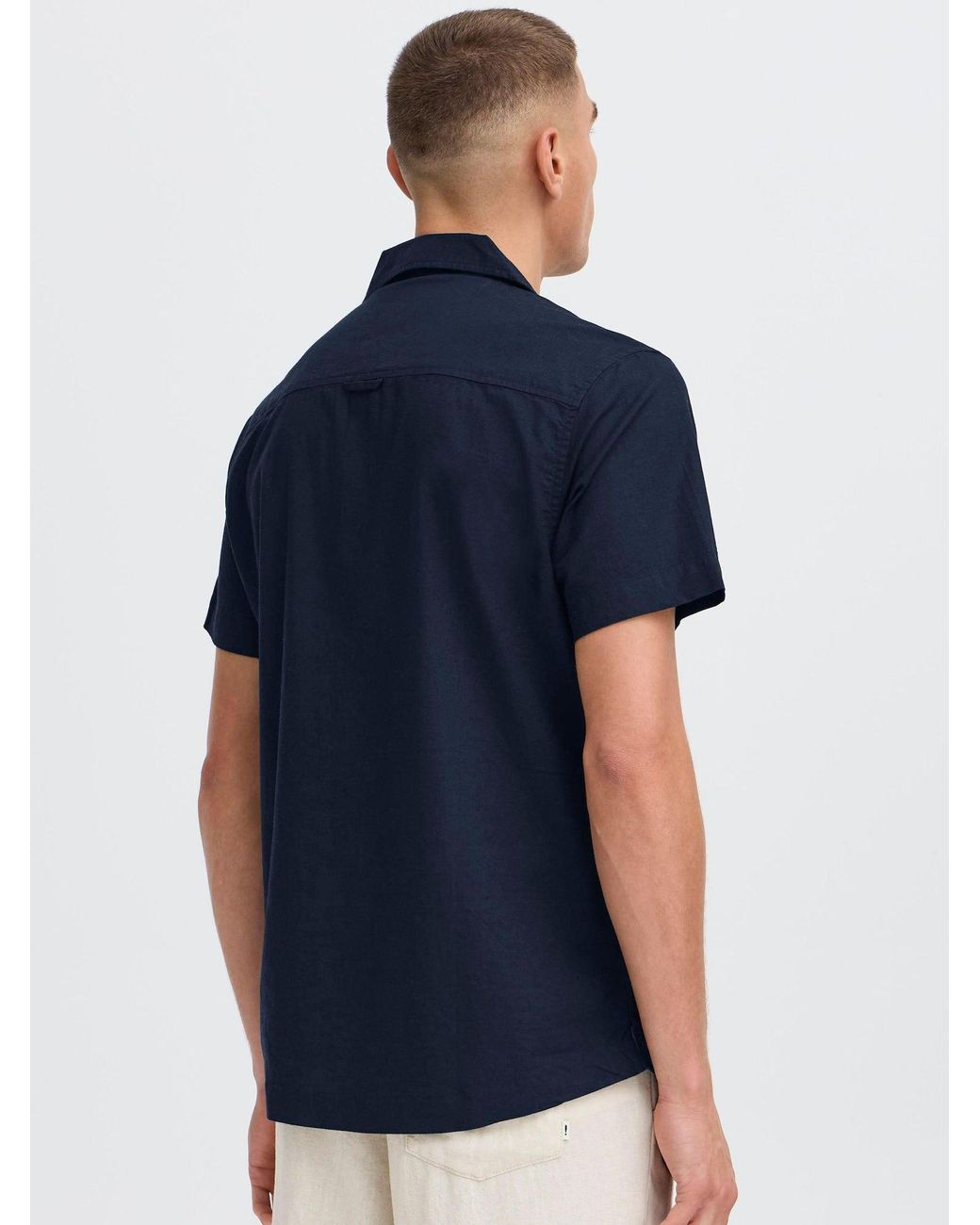 Solid Leinenhemd Sdlitt in Blue für Herren