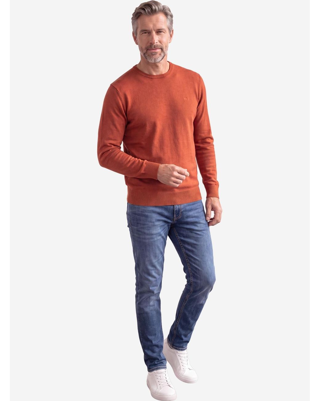 Redmond Pullover Basic in Red für Herren
