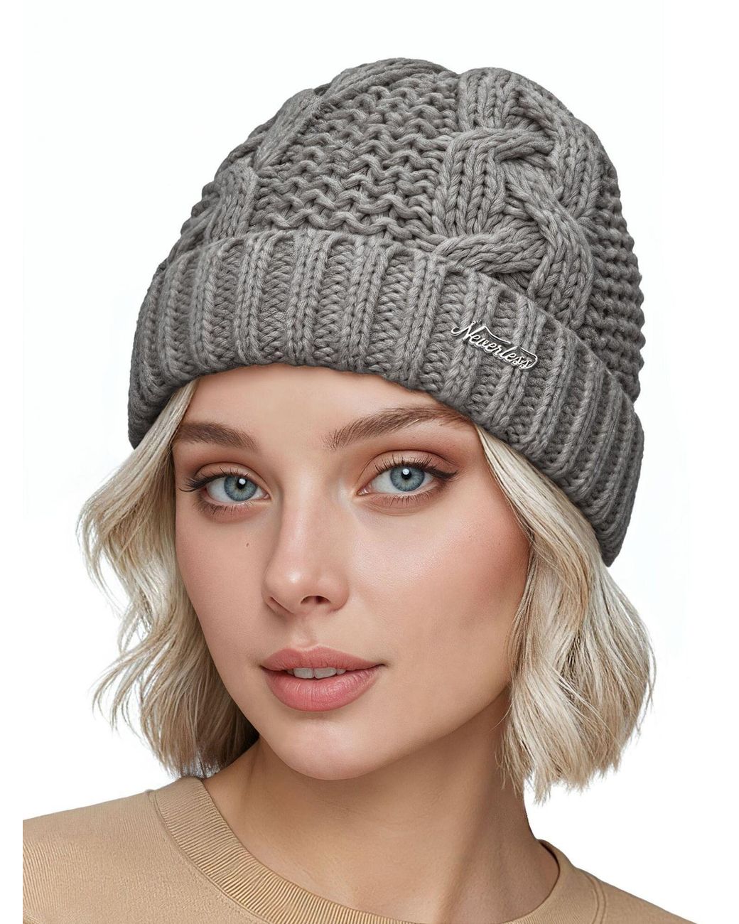 Neverless Gray Mütze Model 36937